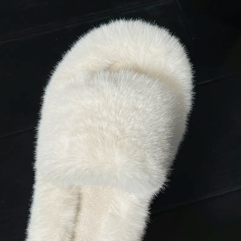 Winter Cozy Fur Slippers: Plus Size Comfort - MIOSAKI