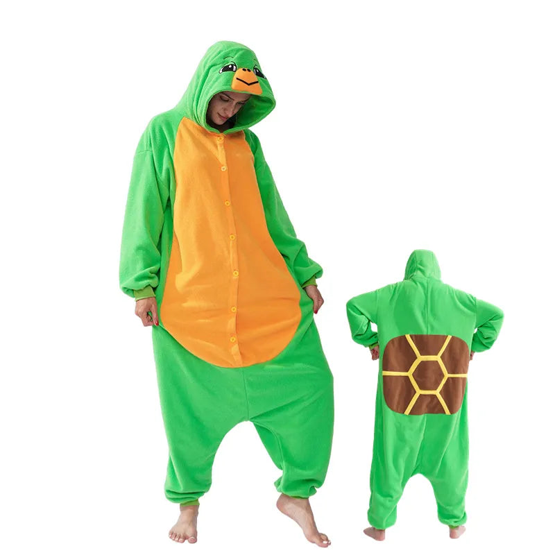 Green Turtle Cosplay Onesie: Perfect Gift for Halloween - MIOSAKI