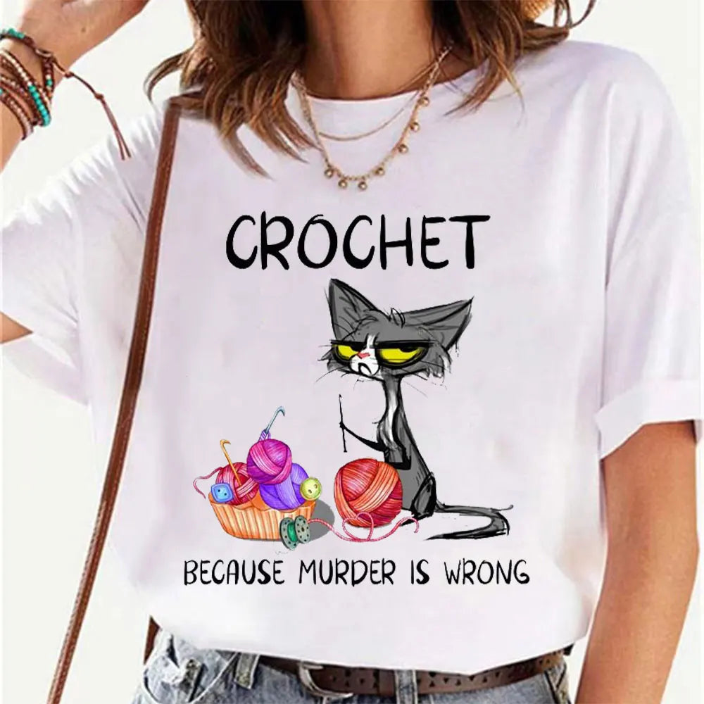 Crochet Cat Attitude Tee - MIOSAKI